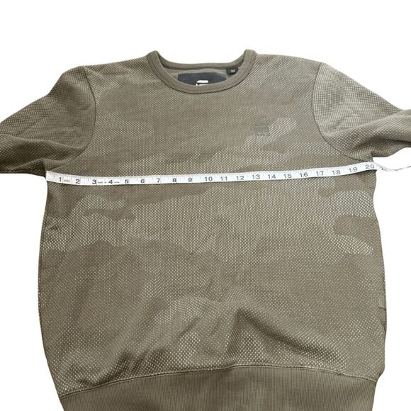 G-Star Raw Men's Camouflage Long‎ Sleeve Pullover Sweatshirt Army Green Small - Picture 9 of 10